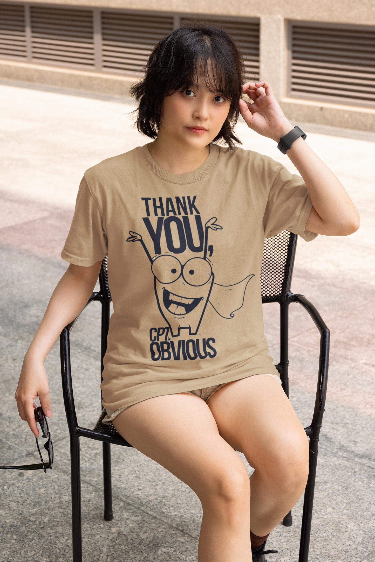 Thank You Captain Obvious Oversized T-Shirt